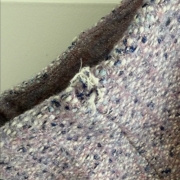 & Other Stories Lavender Tweed Cropped Button Cardigan - Picture 11 of 12